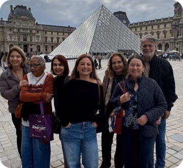Alunos em Louvre